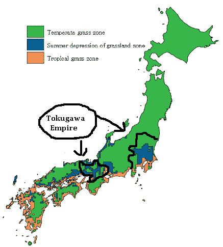 japanese empire map 1450