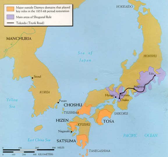 japanese empire map 1450